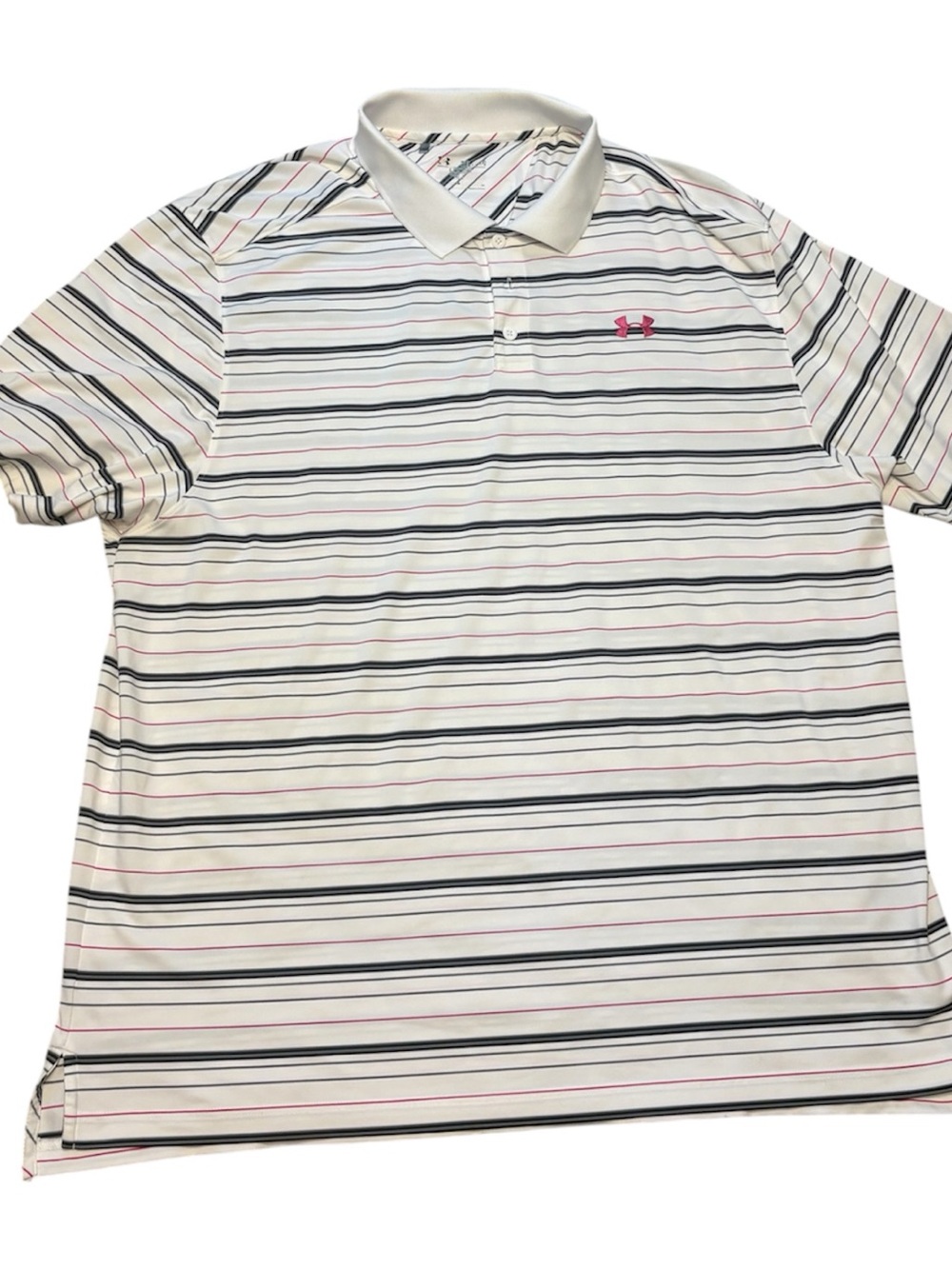 Under Armour Men's Striped Breast Cancer Awareness Polo Size XXL